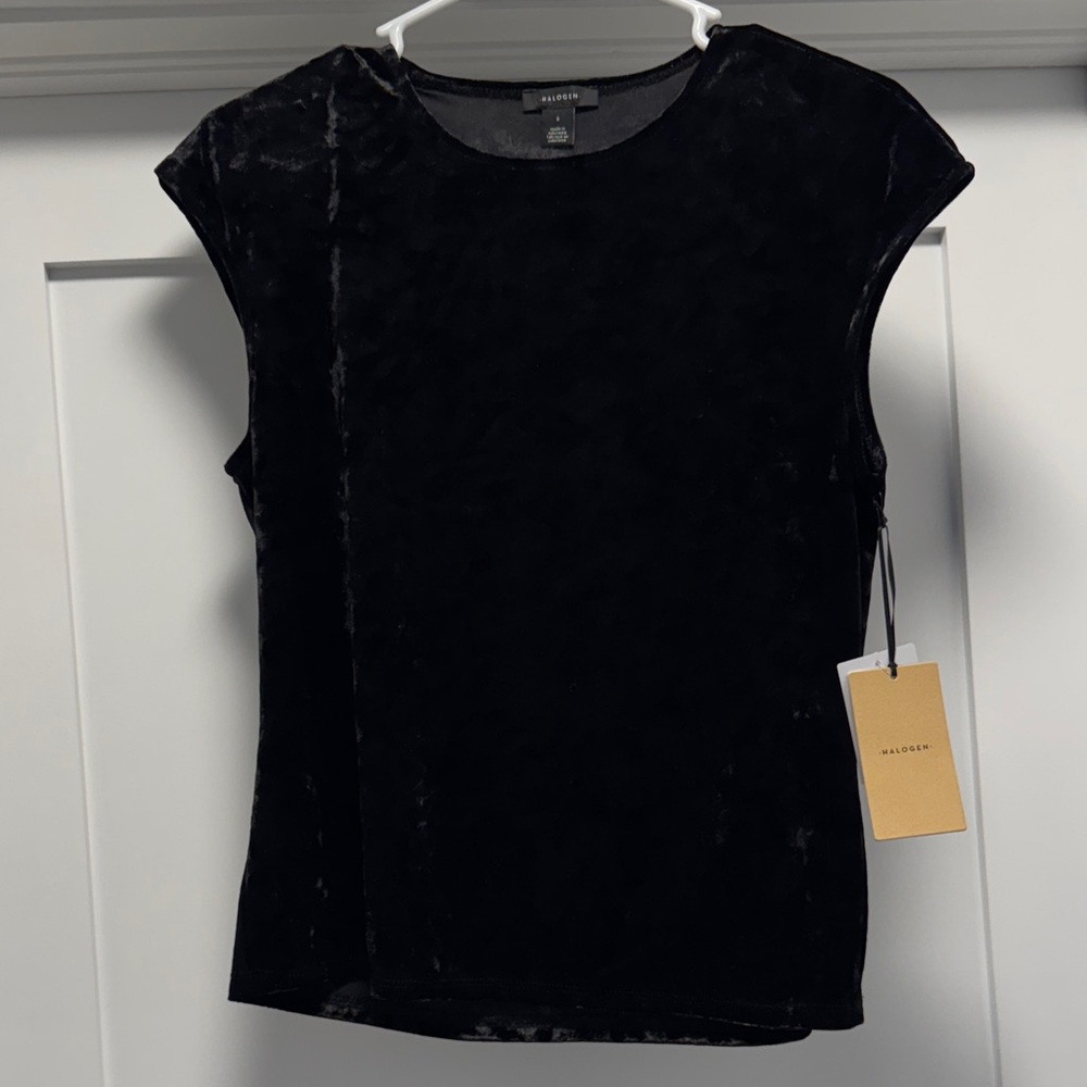 Halogen Crushed Velvet Top